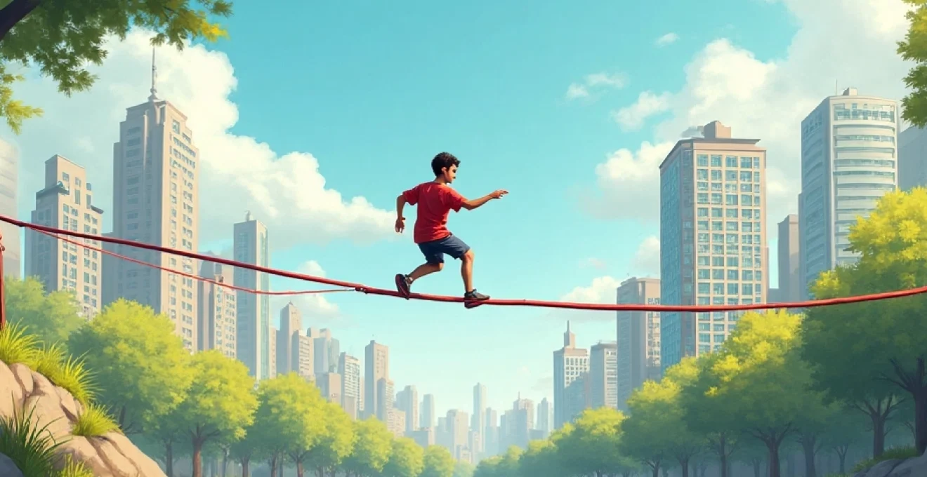 Slackline urbaine